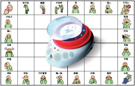 使用微電腦語音溝通板玩類似大富翁的奇盤遊戲圖片